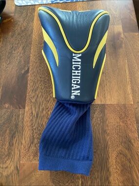 MICHIGAN Navy and Yellow Athletic Headcover Sock driver head cover